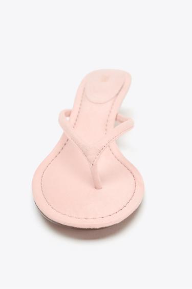 SOFT-FINISH KITTEN HEEL SANDALS - Pink by Zara - Image 3