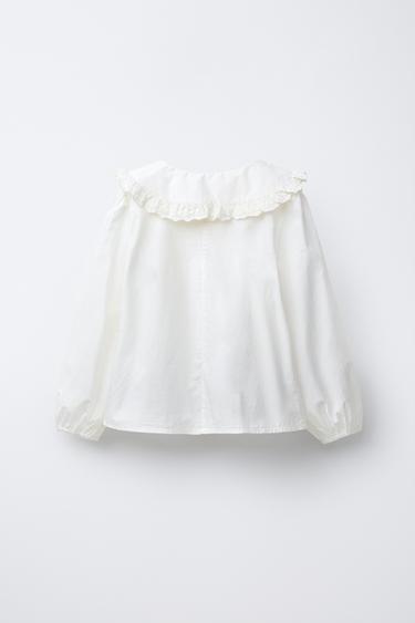 PETER PAN COLLAR SHIRT - Oyster-white by Zara - Image 1