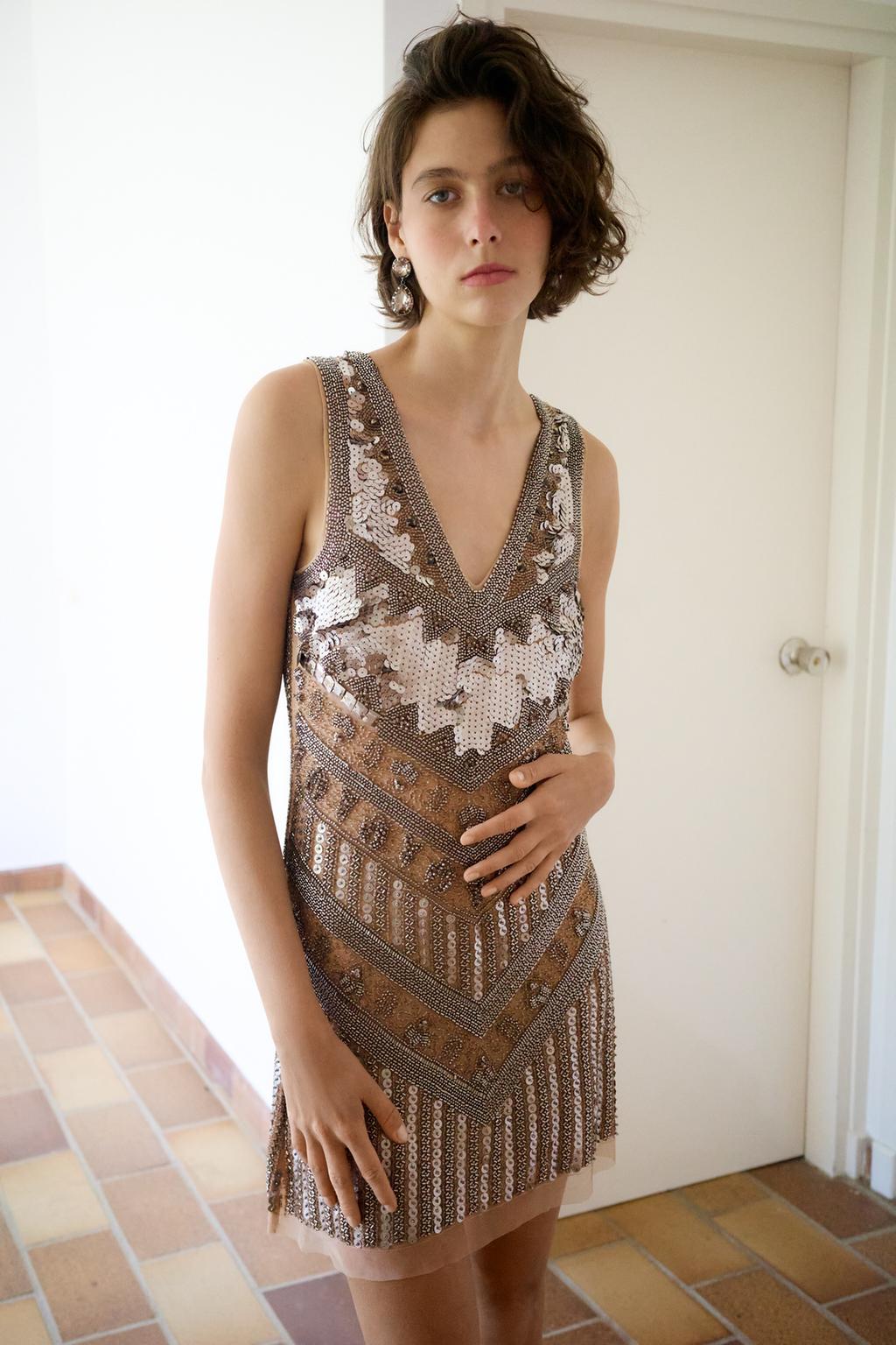 Limited Edition Beaded Sequin Mini Dress