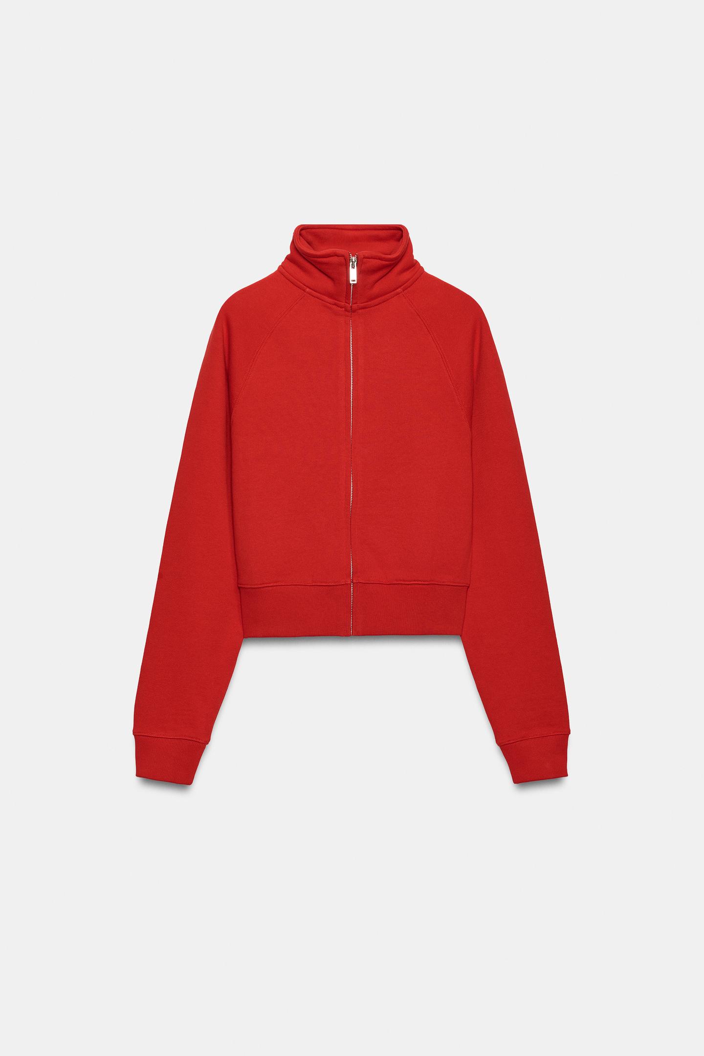 Женская толстовка Zara Back Label, цвет: Красный — фото 6