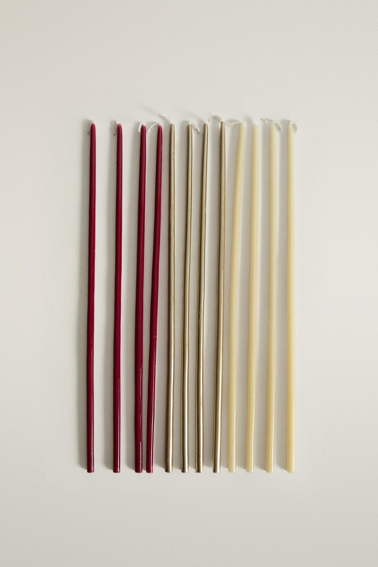 FINE CHRISTMAS DECORATIVE CANDLES (PACK OF 15)