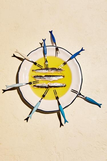 LOT FOURCHETTES À APÉRITIF POISSONS (LOT DE 8) - Bleu de Zara - Image 5