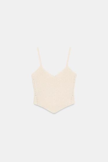 KNIT V-NECK TOP - Butter by Zara