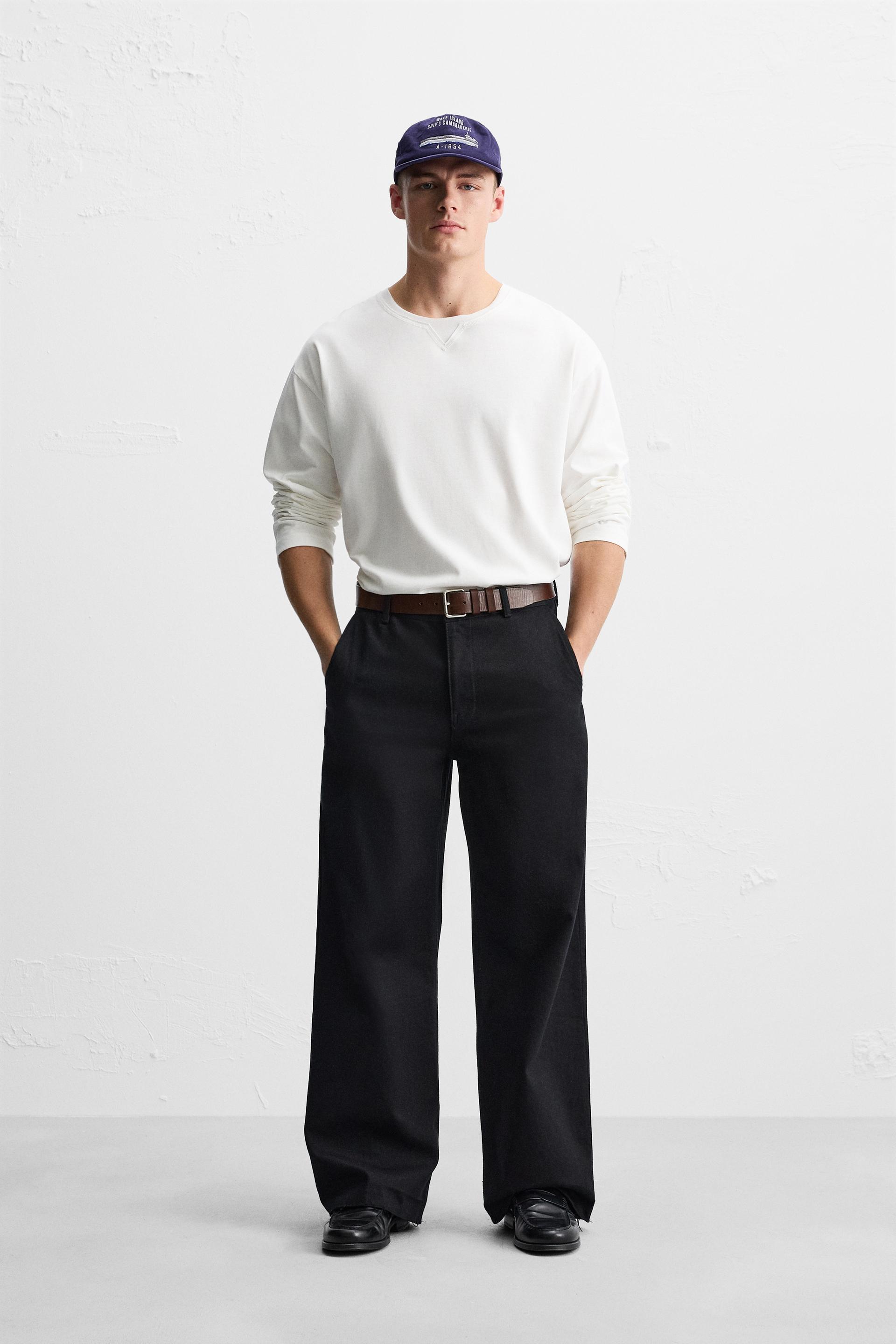 CONTRAST COLLAR T-SHIRT - White | ZARA United States