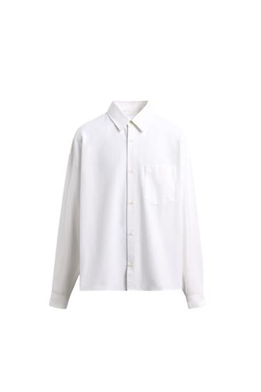 CAMISA OVERSIZED FIT OXFORD - Blanco de Zara
