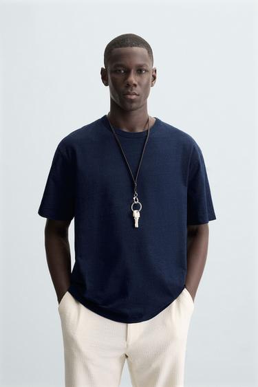 RELAXED FIT WASHED T-SHIRT - Indigo by Zara - Image 1