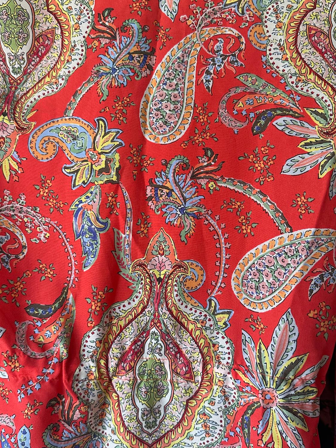 PRINTED BLOUSE WITH DRAWSTRING - Image 7