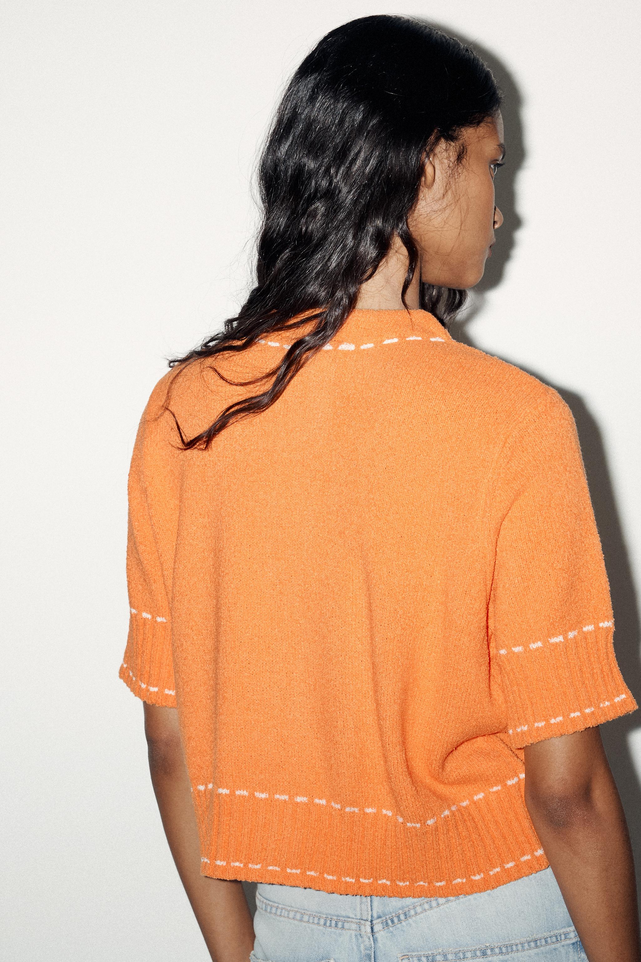 TOPSTITCH CARDIGAN - White | ZARA United States