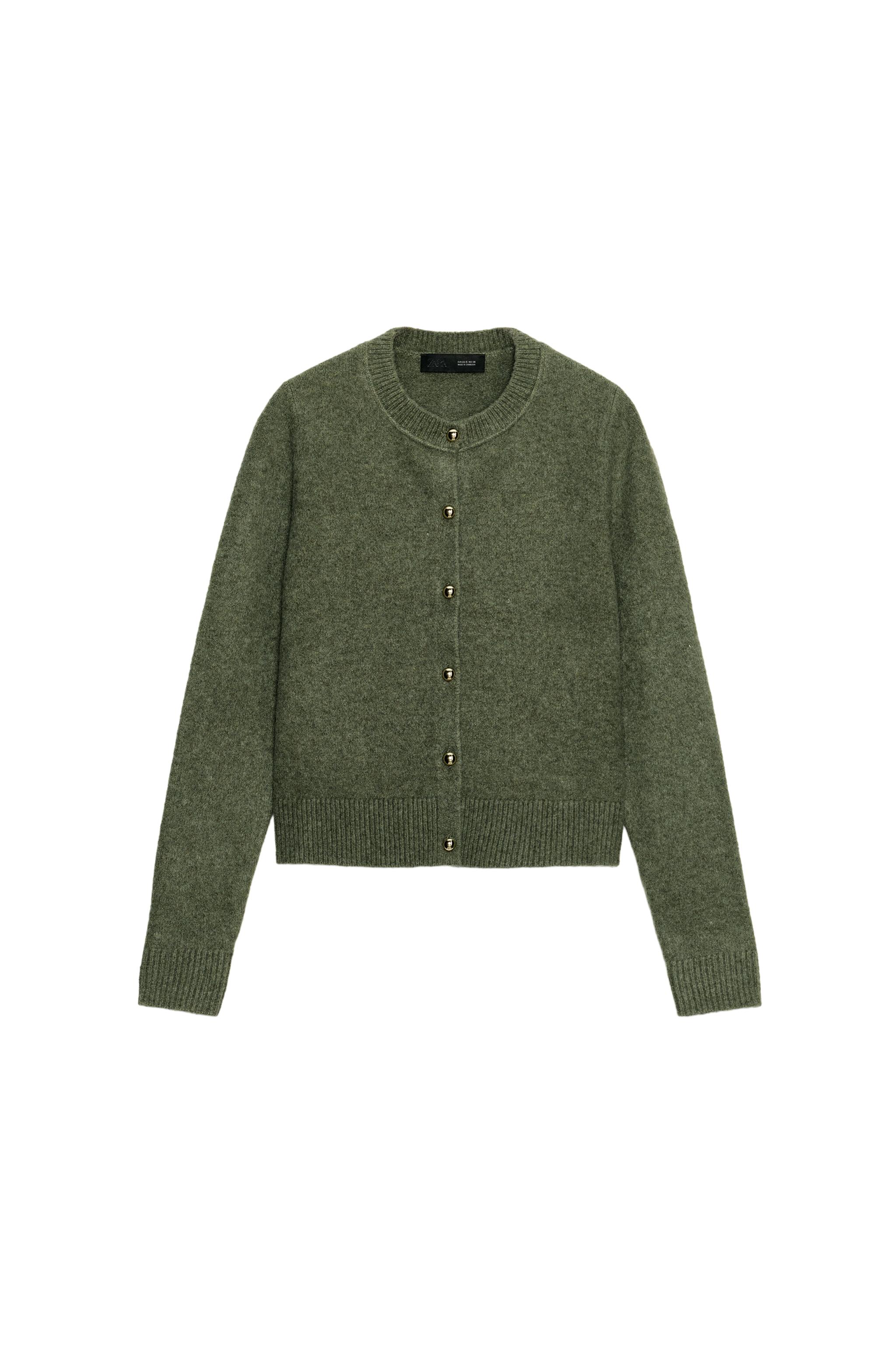 ZARA ニットカーディガン Zara + Crocheted Knit Cardigan Limited Edition
