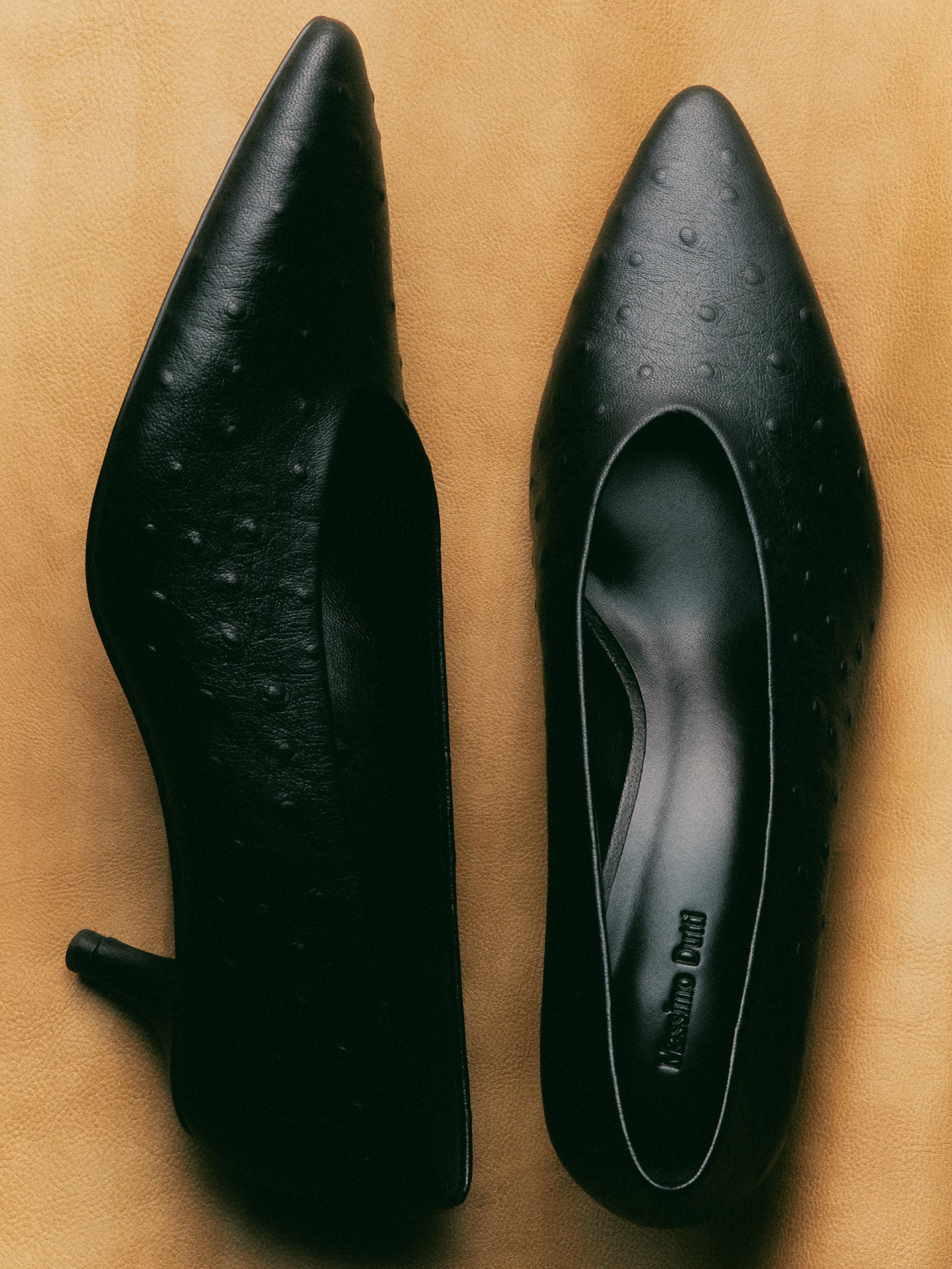 Animal print leather court shoes