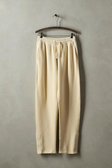 WASHED KNIT TROUSERS X SR_A - Cream by Zara - Image 0