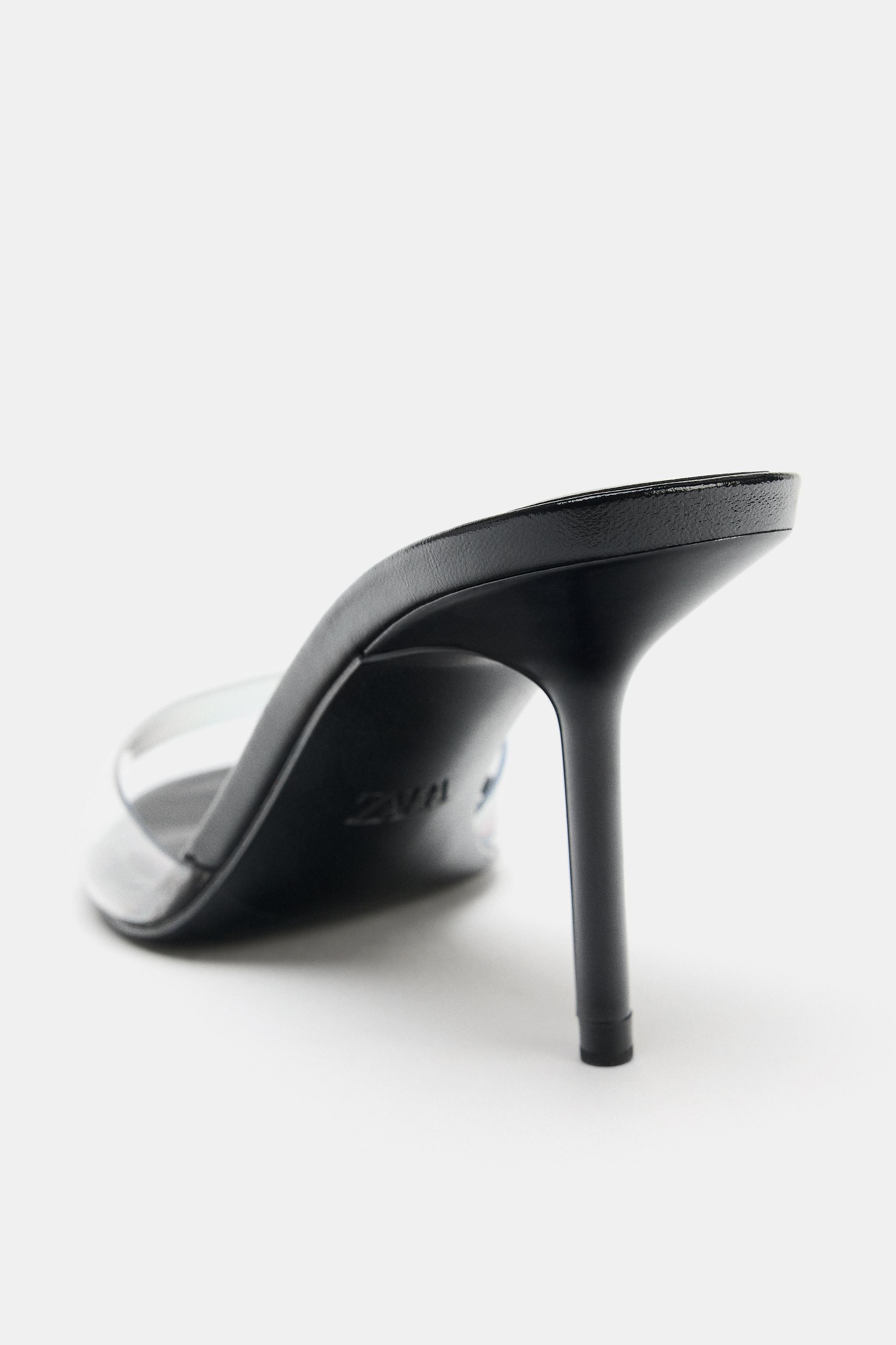 VINYL HEELED SANDALS