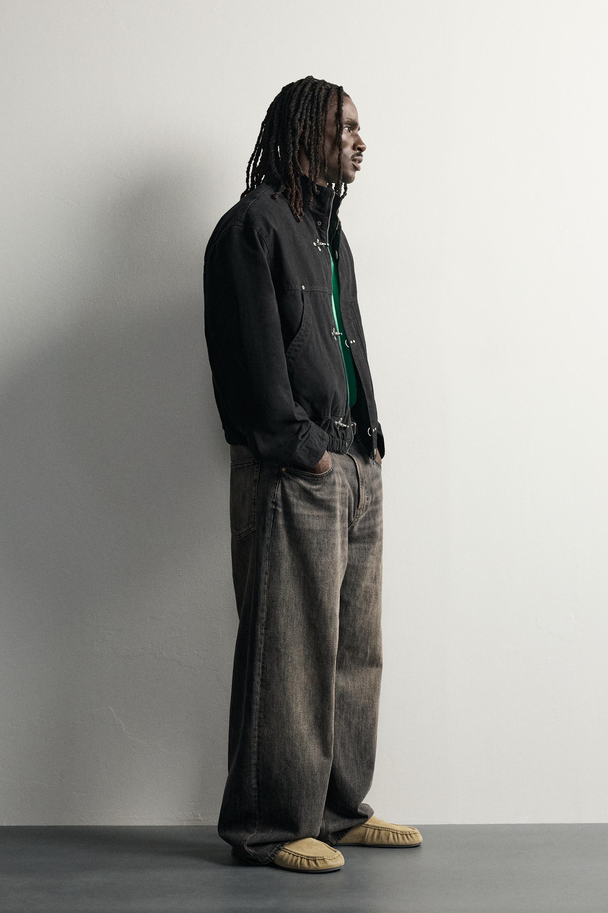Мужские куртки Zara RELAXED FIT JACKET WITH METAL FIREMAN CLASPS — фото 4