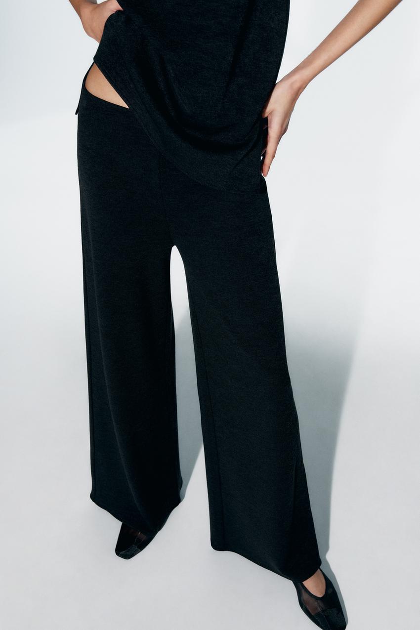 Zara pantalon droit femme 36 - T1 - S Gris Gris - Vêtements