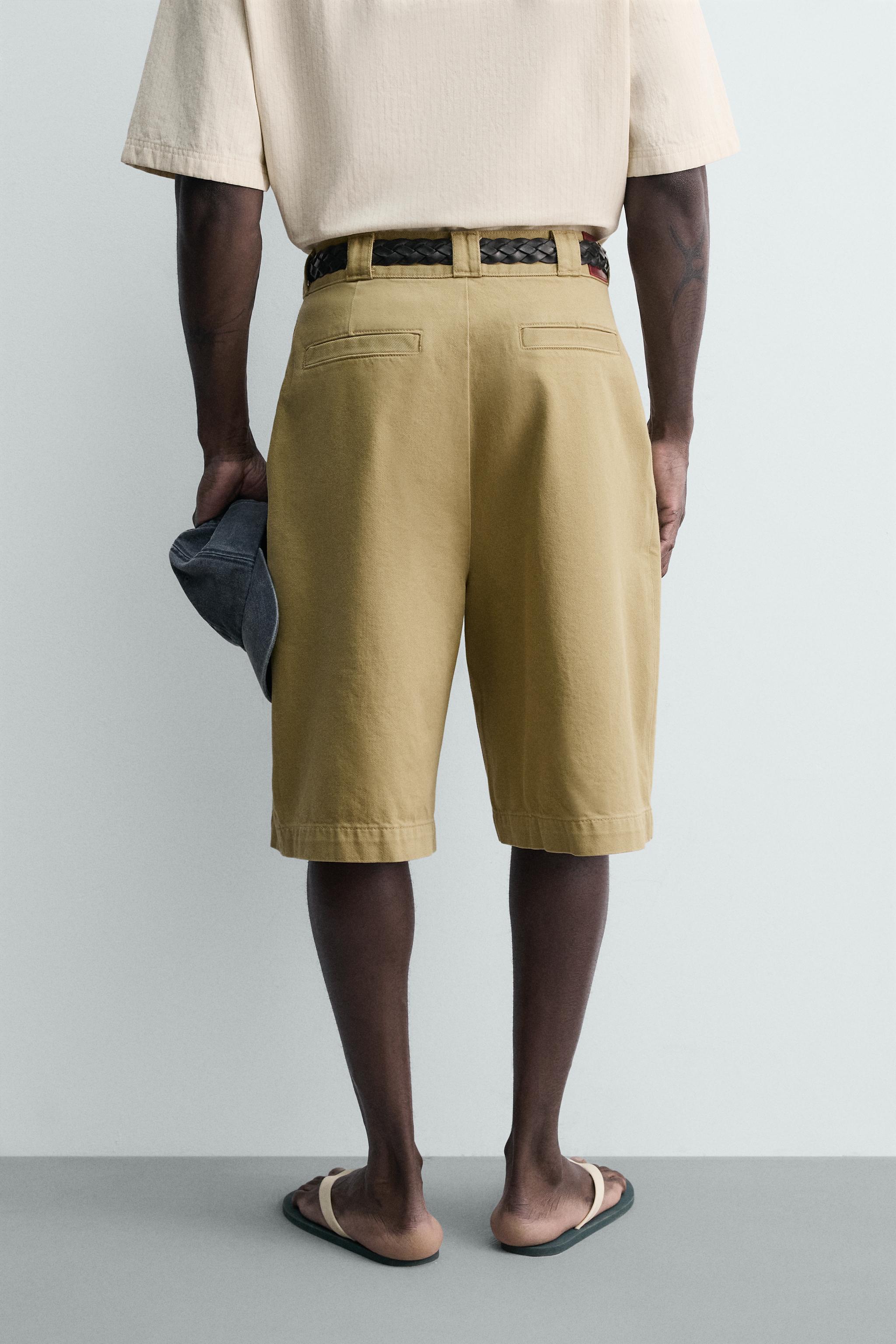 BERMUDA RELAXED FIT À PINCES