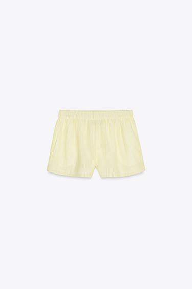 Zara GAUZE PAJAMA SHORTS - Printed