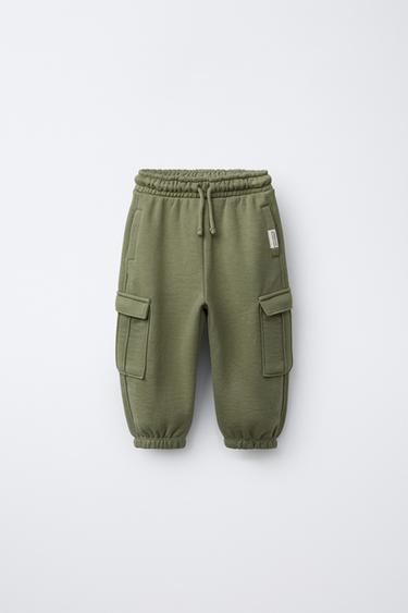 ПЛЮШЕВІ ШТАНИ-КАРГО ДЖОГЕРИ - Зелений Zara - Зображення 0