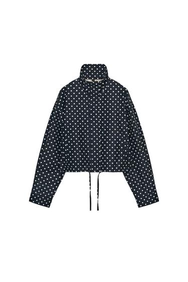 PUFFY JACKET WITH DOTS - Blue/White by Zara
