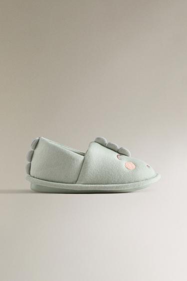 CHILDREN'S CROCODILE SLIPPERS - Bluish by Zara