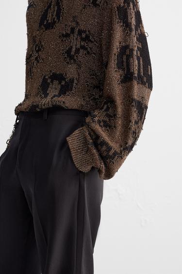 LIMITED EDITION SHINY OPENWORK SWEATER - Golden by Zara - Image 6