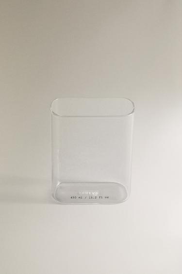 BOROSILICATE GLASS LETTER TOOTHBRUSH TUMBLER — Transparent 2