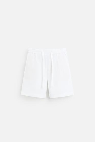 ШОРТЫ ИЗ 100% ЛЬНА — БЕЛЫЙ от Zara