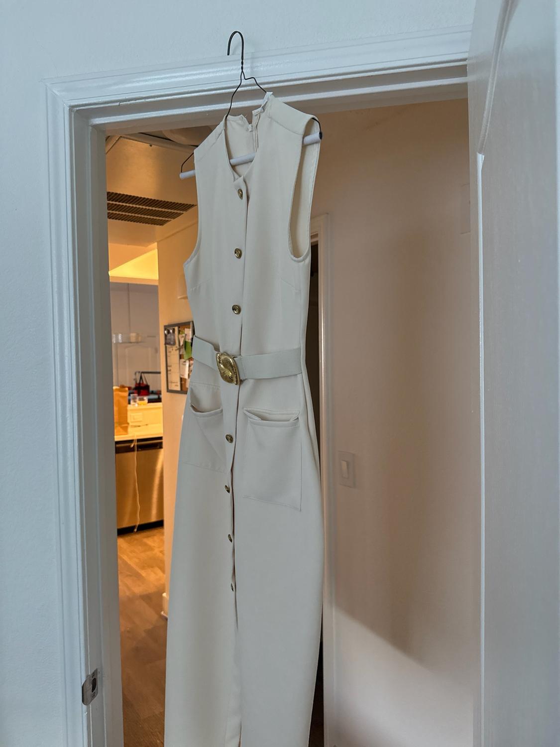 BELTED CREPE MIDI DRESS - Image 3