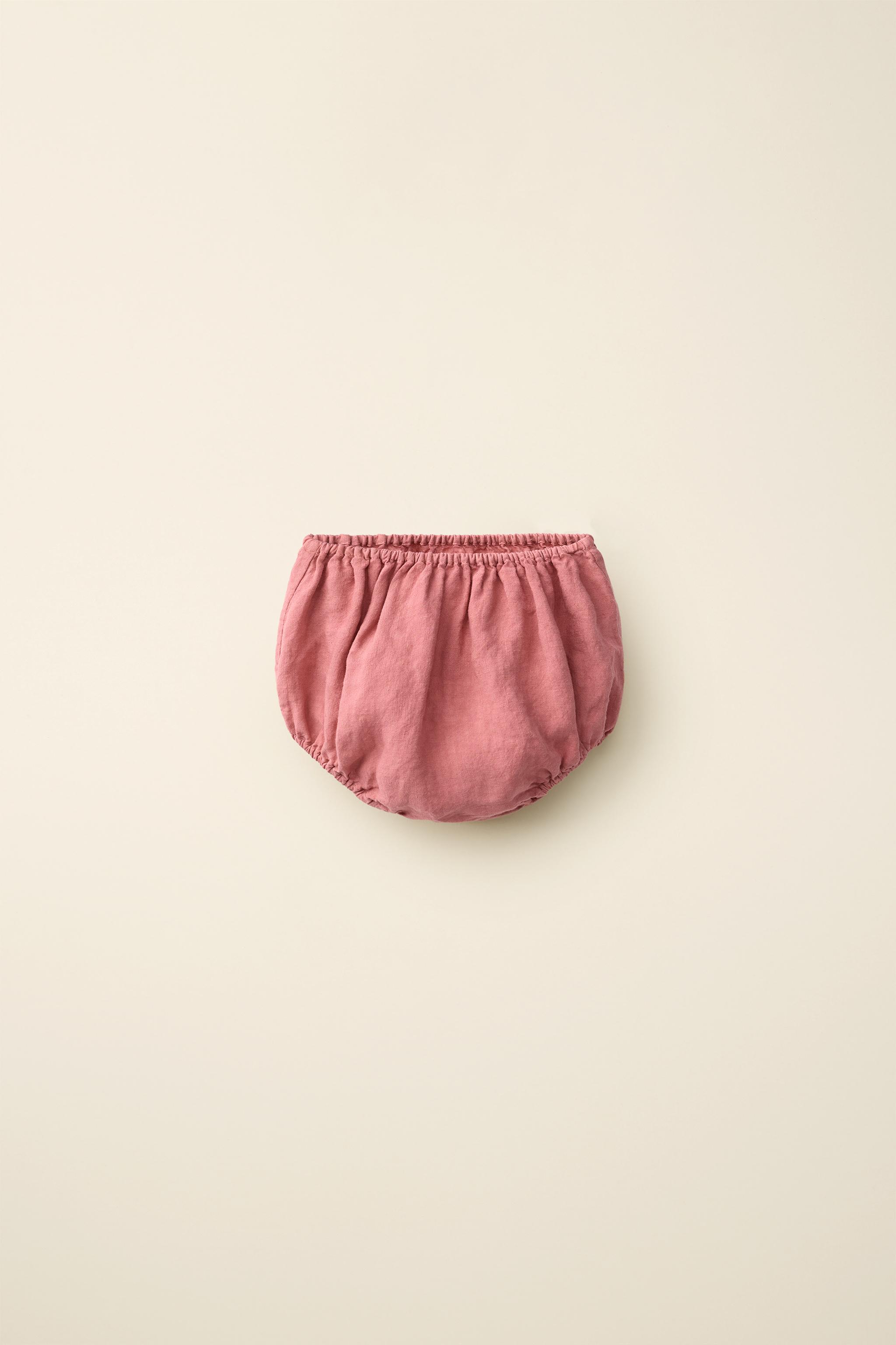 100% LINEN BLOOMERS CREATED BY CARAMEL LONDON X ZARA — Terracotta