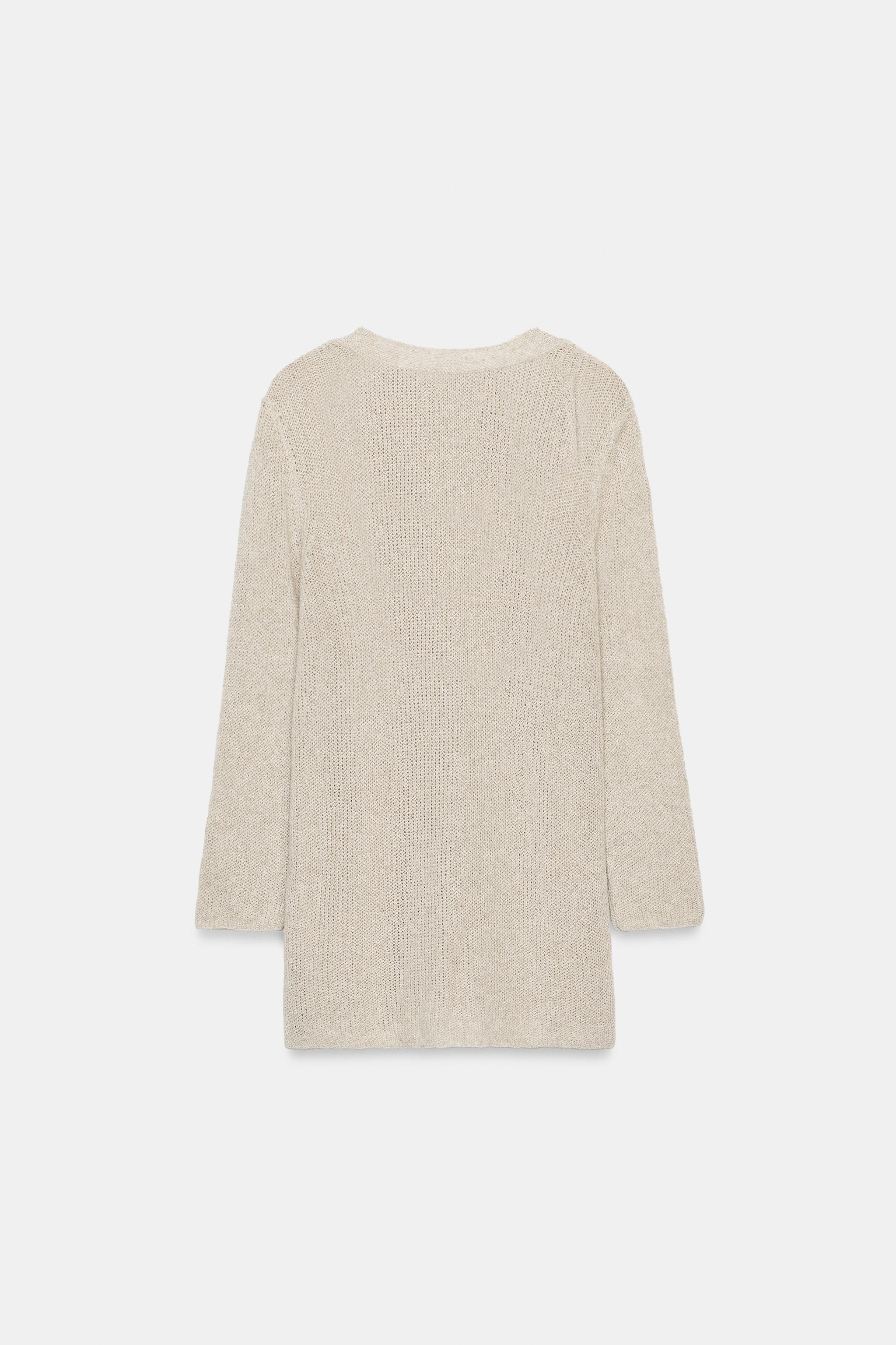 Zara V YAKA ÖRGÜ HIRKA görsel 6
