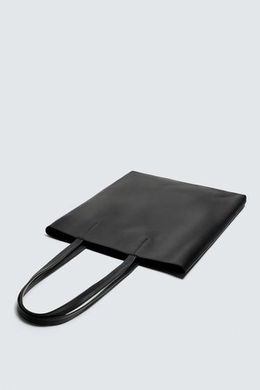 SAC SHOPPER EN CUIR - Noir de Zara - Image 1