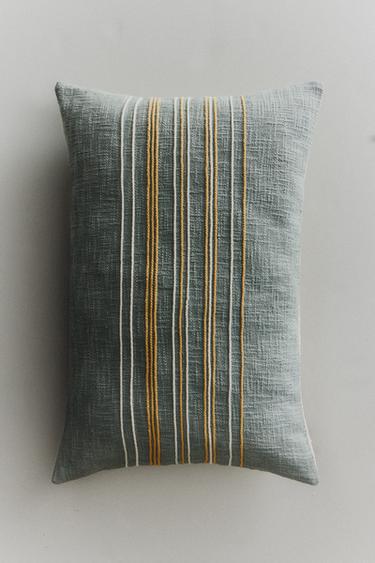 STRIPED CUSHION COVER – Türkizkék a ZARA-tól