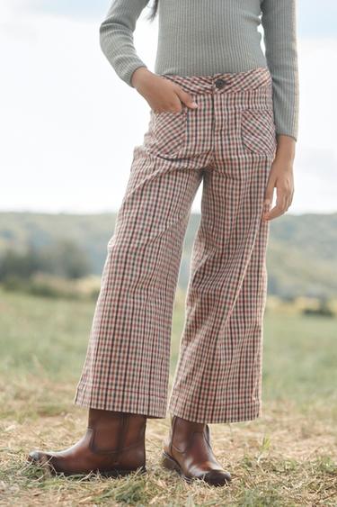 LIMITED EDITION CHECK TROUSERS - Pastel pink by Zara - Image 1