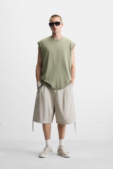 TANKTOP IM RELAXED FIT - Dunkles Khaki von Zara