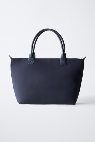 SHOPPER NYLON CHARM OURSON - Bleu de Zara - Image 4