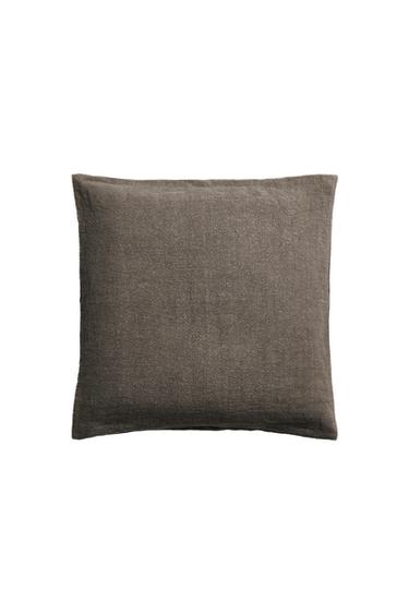 LINEN CUSHION COVER - Brown / Taupe Zara