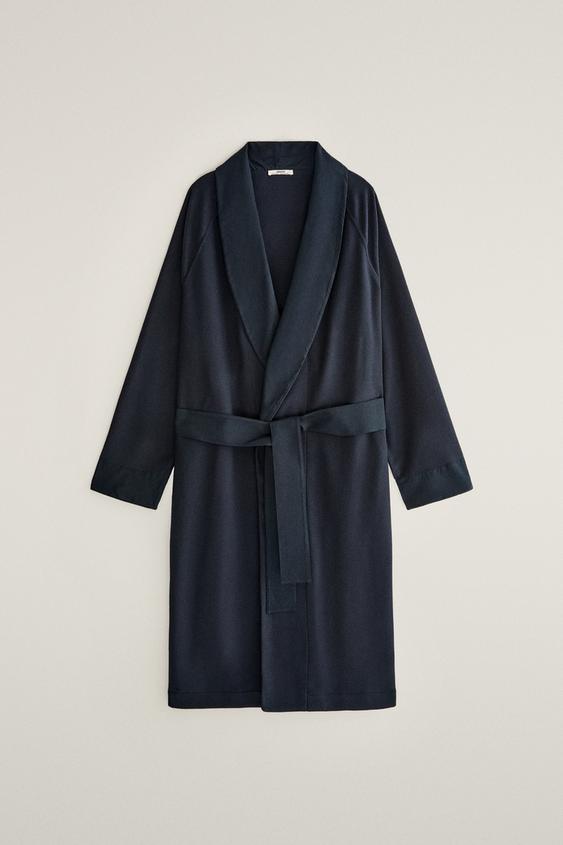 LONG FLEECE DRESSING GOWN - Blue | ZARA United Kingdom