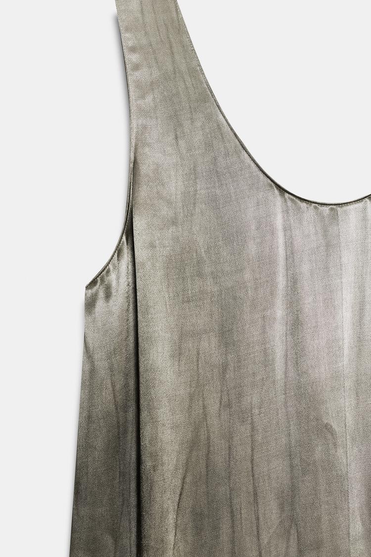 Vestido midi de satén ZW COLLECTION 4