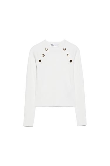 RIBBED SWEATER WITH BUTTONS