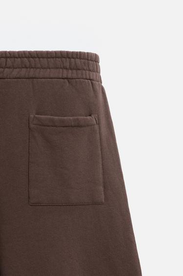 WASHED JOGGERS WITH SEAMS - Brown by Zara - Image 8