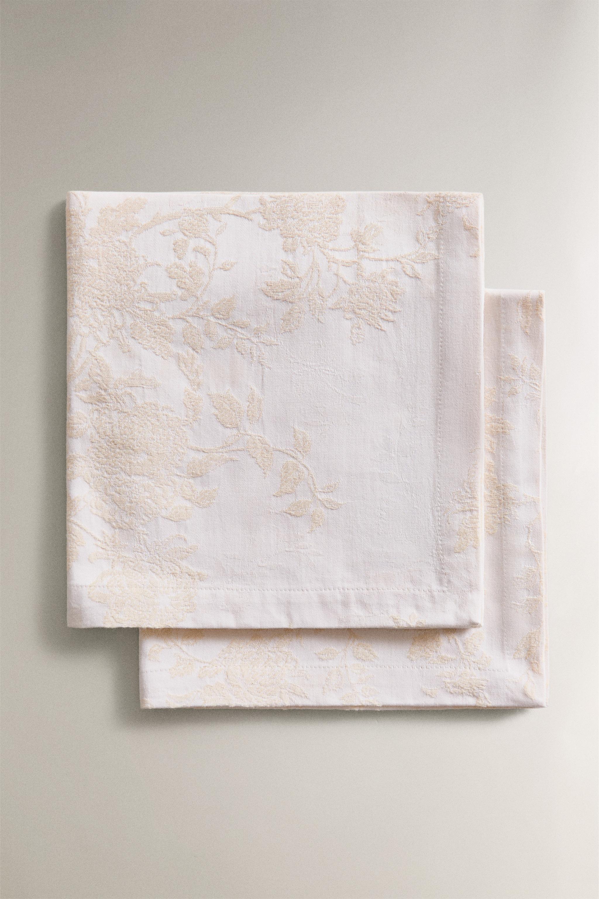 SET OF JACQUARD COTTON NAPKINS (SET 2)