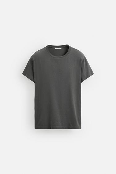 BASIC 90'S FIT T-SHIRT - Dark grey by Zara