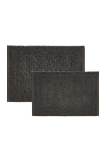 COTTON BATH MAT - Dark grey by Zara