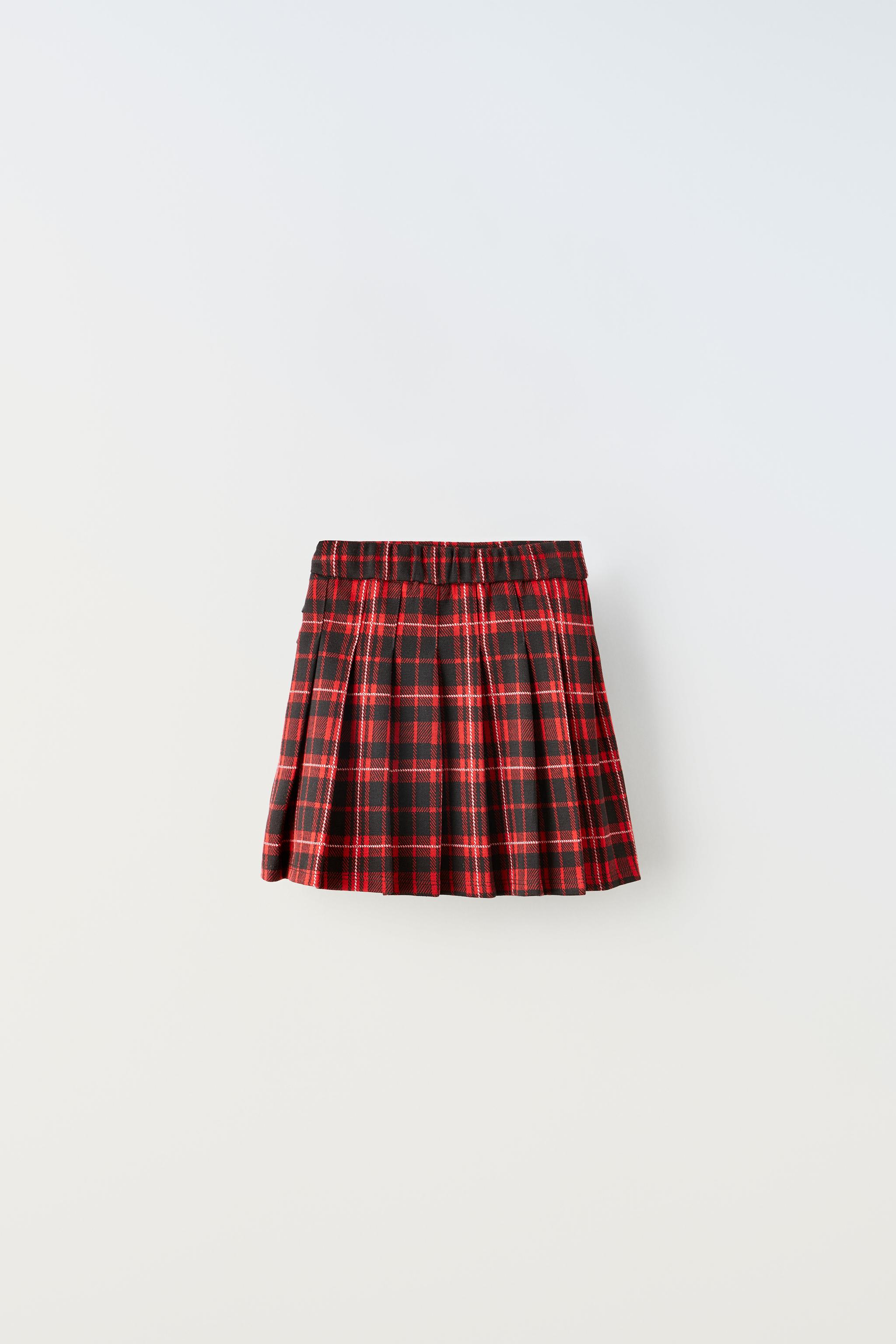 Pleated plaid outlet mini skirt zara