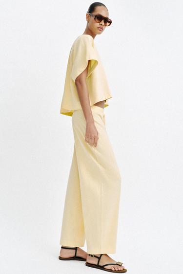 TOP RUSTIQUE CAPE - Jaune de Zara - Image 2