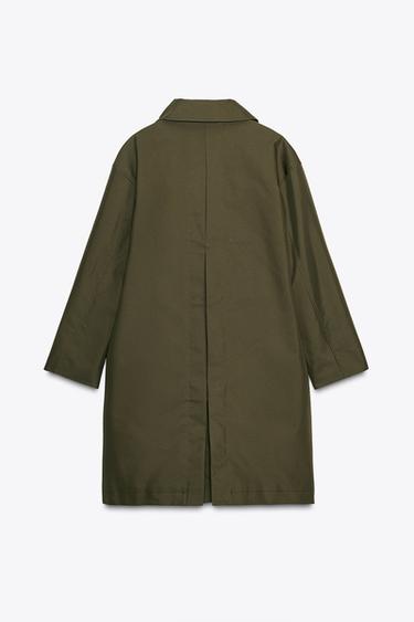 MINIMAL WATER-REPELLENT TRENCH COAT ZW COLLECTION - Khaki by Zara - Image 8