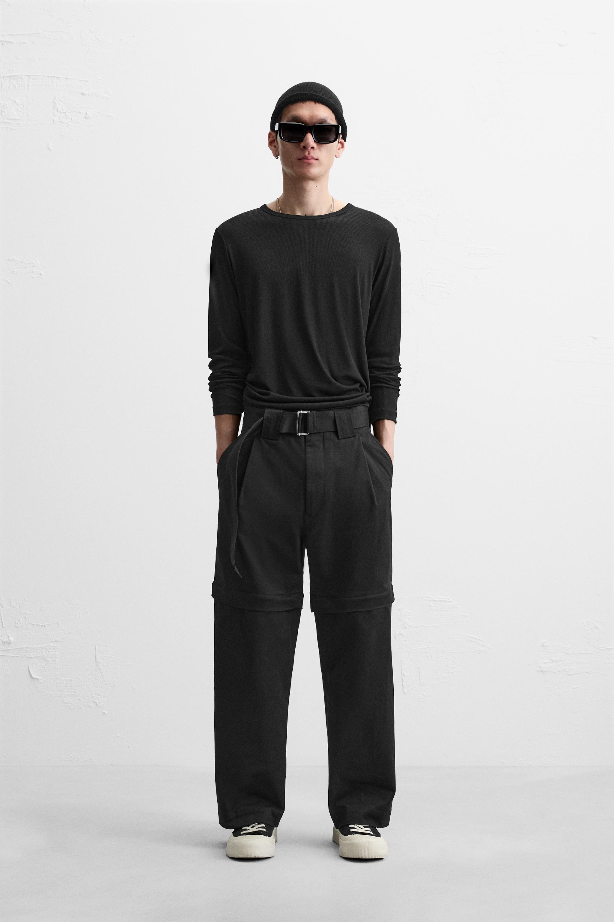 Belted trousers zara on sale