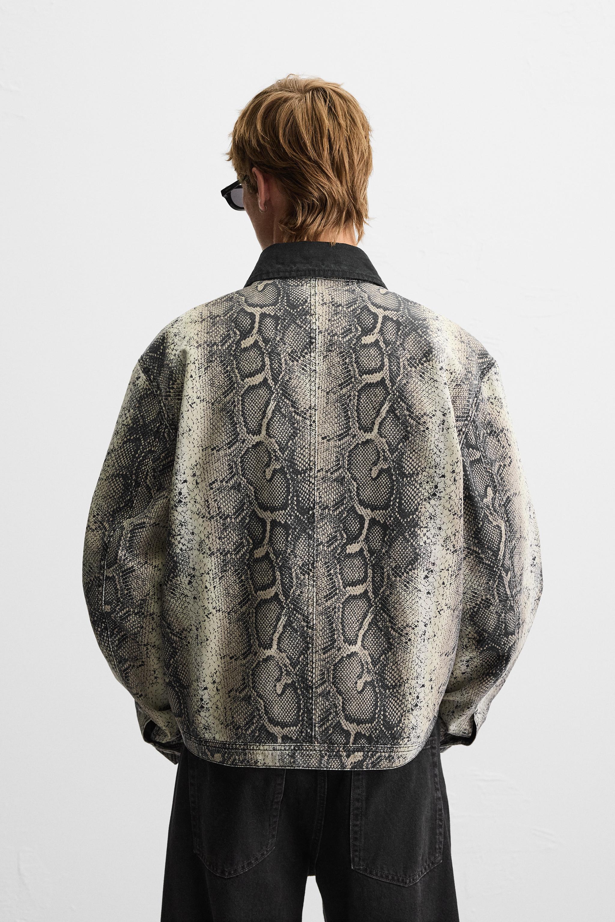ZARA アニマル柄フロッキー加工ジャケット 2266/562 ZARA】アニマル柄フロッキー加工ジャケット 2266/562/017 (ZARA