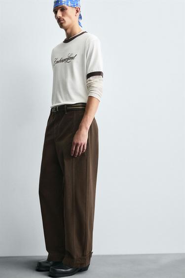 BALLOON FIT TROUSERS - Brown by Zara - Image 5