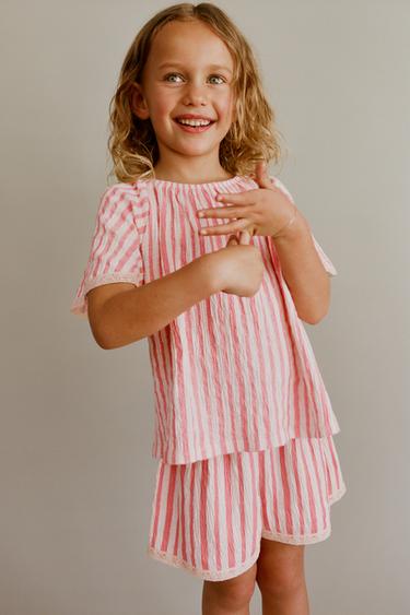 LACE PRINT T-SHIRT - Pink by Zara