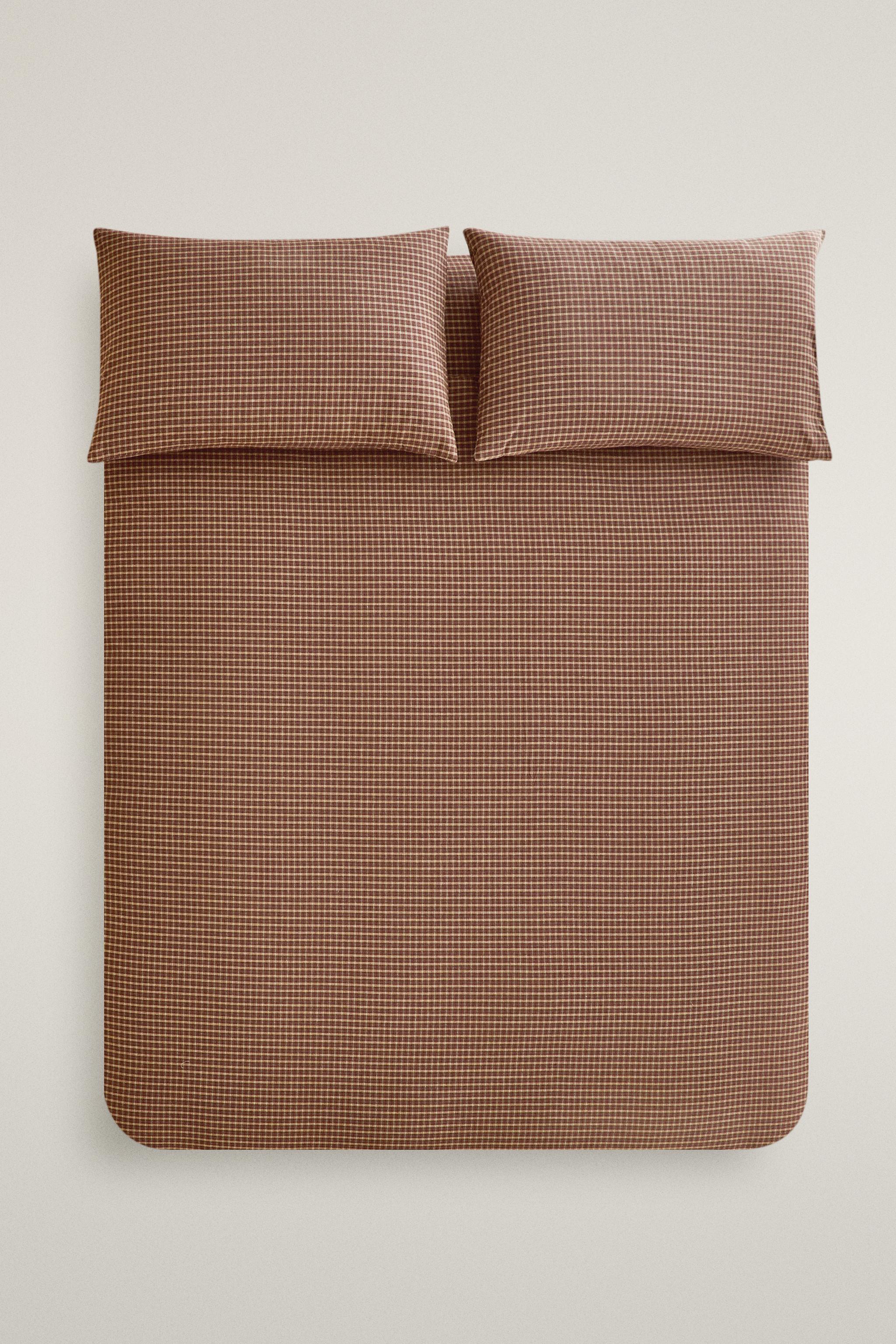 HOUSSE DE COUETTE À CARREAUX FLANELLE (160 G/M²)